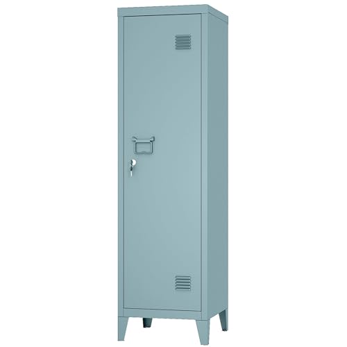 MIOCASA Metal Cabinet Home Office Storage Cabinets with Doors and Shelves Lockable File Cabinet Organizer Coat Lockers for Kids