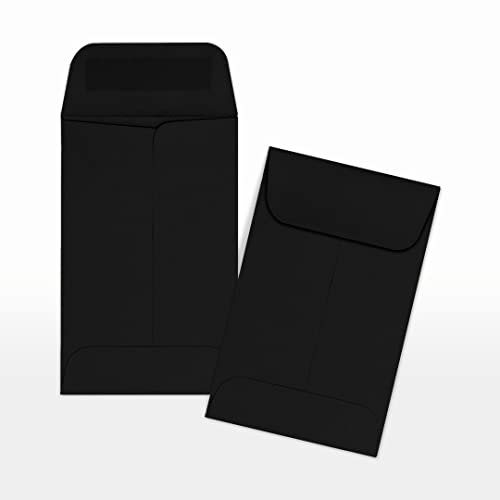LUXPaper #1 Coin Envelopes | 2 1/4" x 3 1/2" | Midnight Black | 80lb. Text | 1,000 Qty