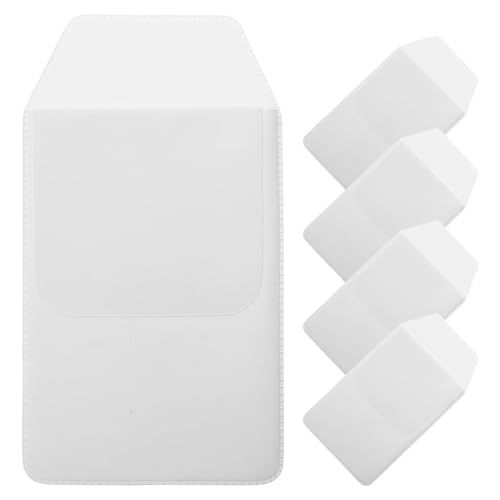 Superhao Pocket Protector 60Pcs PVC Pocket Protectors Pen Holder Organizer for Men Shirts Lab Coats Nurses Doctors Shirt Pocket Pouch White for Hospital School Office