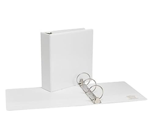 Staples Economy 2-Inch Round Ring Binder, White, 375 Sheets, 12-Pack