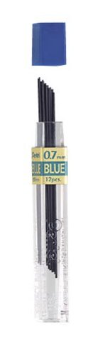 Pentel 0.7 mm Coloured 12 Pencil Leads - Blue Pack of 12 (Total 144 Leads)