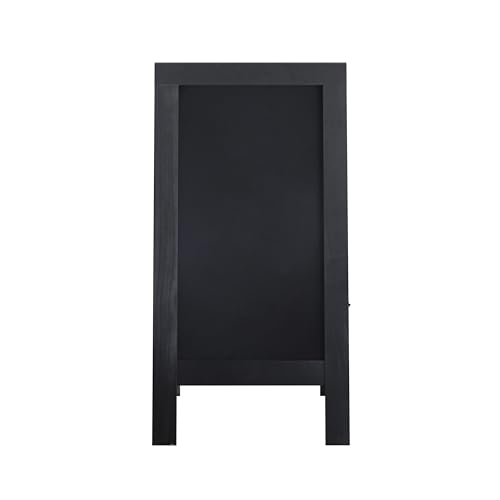EMMA + OLIVER Black 40x20 Deluxe Magnetic Chalkboard Set