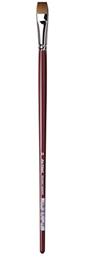 da Vinci Oil & Acrylic Series 1810 Oil Paint Brush, Bright Kolinsky Red Sable, Size 14 (1810-14)