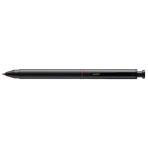 Lamy Set of 3 in 1 Multifunctional Writing Instrument in Lacquer Finish Paper Notebook DIN A6 Soft Cover Black - Includes Gift Packaging