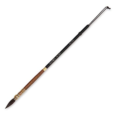 Isabey Vintage Siberian Blue Squirrel Brush, Quill Mop, 4/0, Natural