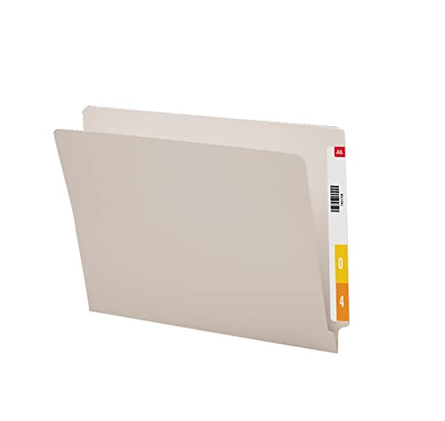 Smead End Tab File Folder, Shelf-Master Reinforced Straight-Cut Tab, Letter Size, Gray, 100 per Box (25310)