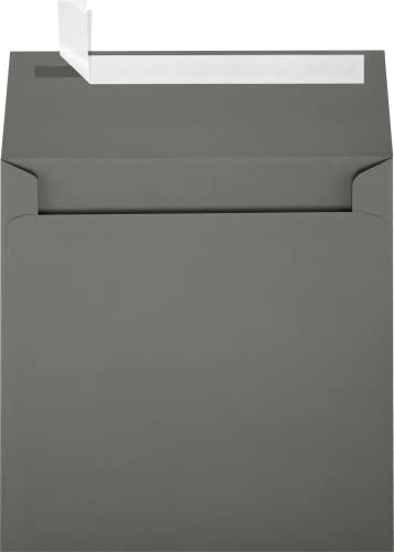 LUXPaper Square Invitation Envelopes | Peel & Press | 5 1/4" x 5 1/4" | Smoke Gray | 80lb. Text | 1,000 Qty