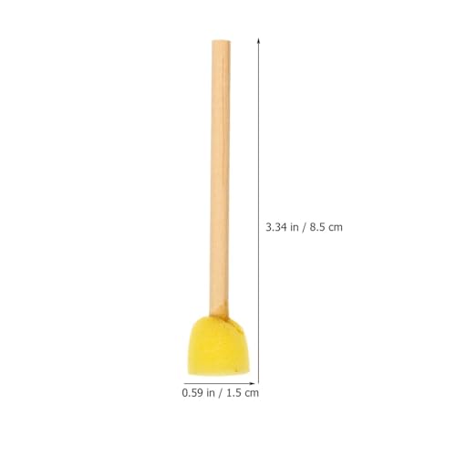Foam Paintbrushes 200 Pcs Round Foam Brush Set Wooden Handle Smooth Paint Sponges DIY Art and Craft