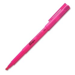 Integra Pen Style Highlighter, Chisel Point, Fluorescent Pink