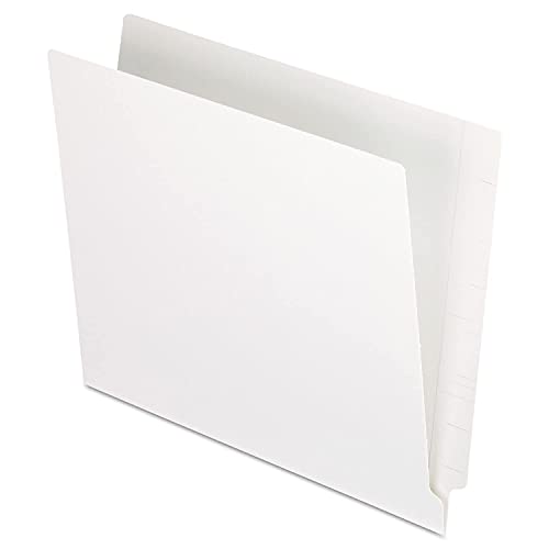 Pendaflex H110DW Reinforced 2-Ply Folders, Straight Cut, End Tab, Letter Size, WE, 100 per Box White