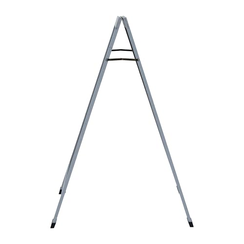 Sunnydaze Magnetic A-Frame Chalkboard Sign - 48- x 24-Inch - Graywashed