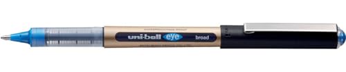 uni-ball UB-150-10 Eye Rollerball Pens. Premium Broad 1.0mm Ballpoint Tip for Super Smooth Handwriting, Drawing, Art, Crafts and Colouring. Fade and Water Resistant Liquid Uni Super Ink. 12 Box Blue