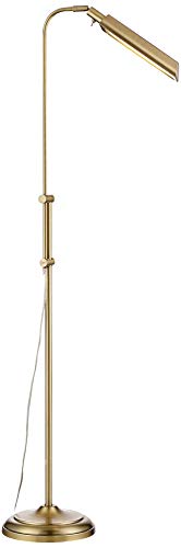 Culver Adjustable Height Aged Brass Pharmacy LED 57" Tall Floor Lamp