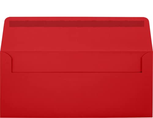 LUXPaper #10 Business Window Envelopes | 4 1/8" x 9 1/2" | Ruby Red | 80lb. Text | 1,000 Qty