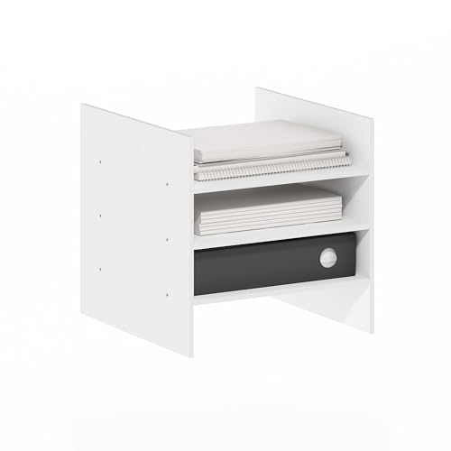 Furevol 3-Shelf Cube Insert, Cube Organizer, Fits into Extra Thick Cubes, for Organizers and Storage, White (Does not fit IKEA Kallax Shelving)