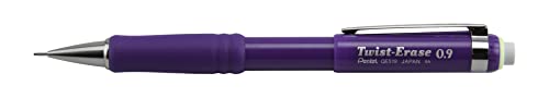 Pentel Twist-Erase III Mechanical Pencil, (0.9mm), Violet Barrel, Box of 12 (QE519V)