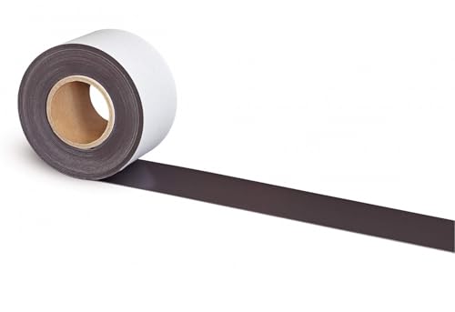 MAUL Magnetic Tape 10 cm, Self-Adhesive Magnetic Tape for Pictures, Photos and Postcards, Length Can be Cut to Size, Ideal for Office, Kitchen and Workshop, Length 10 m
