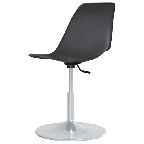 LHOONBB 360° Swivel Dining s Set of 4 Upholstered Desk s Without Wheels Ergonomic Office with and Metal Legs for Home Study,Swivel Dining s 4 pcs Grey PP