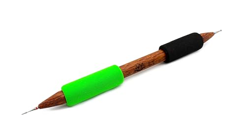 The Original DiamondCore Tools L1 Diamond Sgraffito Stylus Tool, Needle & 1 mm Ball Tip Pottery Carving Tool for Fine Lines, Clay Sgraffito, Ceramic Detail Work, and Cleanup