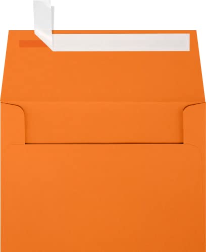 LUXPaper A6 Invitation Envelopes | Peel & Press | 4 3/4" x 6 1/2" | Mandarin Orange | 80lb. Text | 250 Qty