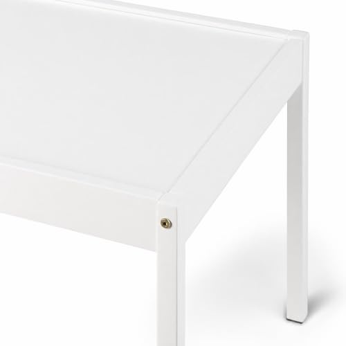 GIPXDVS 3‑Piece Table and Chair Set, Wipeable Dry‑Erase Surface, Rubber Wood Legs, Rounded Edge Treatment, Simple Assembly(White)