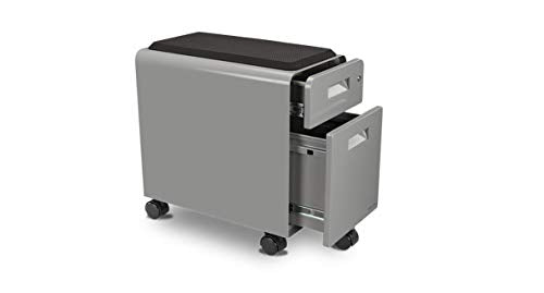 UPLIFT DESK Narrow 2-Drawer File Cabinet with Seat, Rolling (Gray)