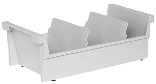 HAN 856-0-11, Suspendable box A6 landscape, for 1,000 cards, with 2 support plates, light-grey