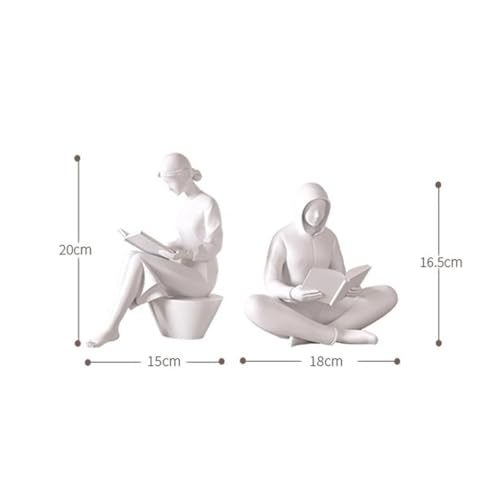 Book Organizer Book Ends, Minimalist Bookends Couple Ornament for Home, Office, Library