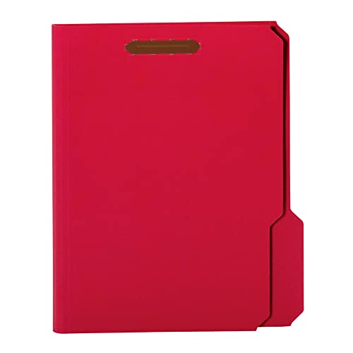 Office Depot Color Fastener File Folders, Letter Size, Red, Pack of 50, OD22740