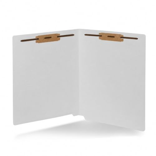 Blue Summit Supplies 50 End Tab Fastener File Folders, Letter Size, Gray