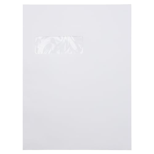 LUXPaper 9 x 12 Open End Window Envelopes | Bright White | 28lb. Text | 1,000 Qty