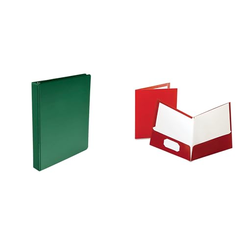 Casafoyer Polypropylene Round Ring Binder & 2 Pockets Laminated Portfolio Combo Kit Ideal for Organized Presentations & Document Storage