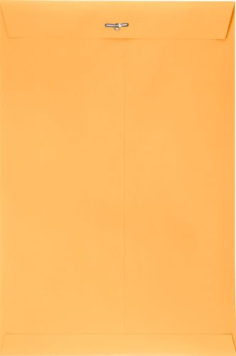 LUXPaper Open End Envelopes | Clasp | 10" x 15" | Brown Kraft | 28lb. Text | 250 Qty
