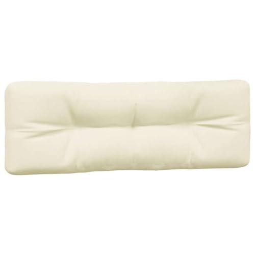 fsahslih 5-Piece Pallet Cushion Set, Cream Polyester Extra Thick Furniture Pads for Outdoor Patio Sofa and Garden Seating, 2 Seat 2 Back and 1 Side Cushion, 31.5 x 47.2 x 3.9 Inches