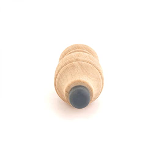 Renovators Supply Manufacturing Wooden Door Stop Bumper Wall Mount 3.5" Long Unfinished Maple Hardwood Door Stopper Rubber Bumper for Absorbing Shock Wall Protector with Hardware Pack of 10