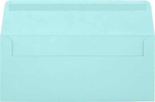 LUXPaper #10 Business Window Envelopes | 4 1/8" x 9 1/2" | Seafoam Blue | 80lb. Text | 1,000 Qty