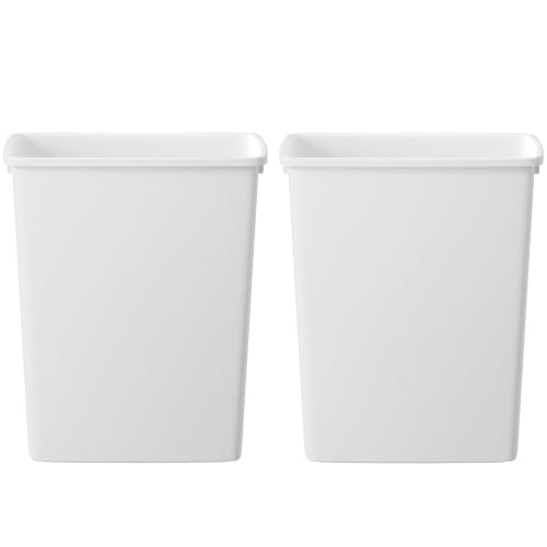 LOVMOR 35QT Kitchen Trash Can, Sturdy and Lightweight Slim Trash Can,2-Pack