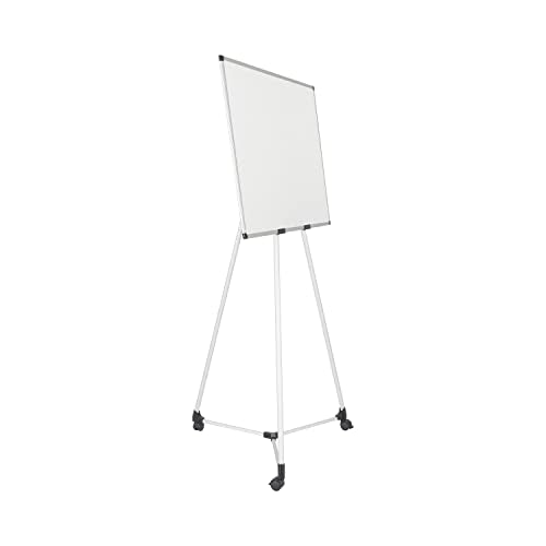 Bi-Office Earth Kyoto Flipchart Mobile Magnetic Easel, 70 x 100 cm (Euro size), Dry Wipe Lacquered Steel Surface, Aluminium Frame
