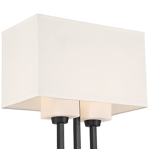 Ventano 64" Tall 2-Light Matte Black Floor Lamp Living Room