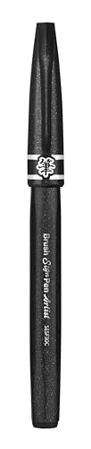 Pentel SESF30 °C AX Extra Fine Brush Tip, Black Pack of 12