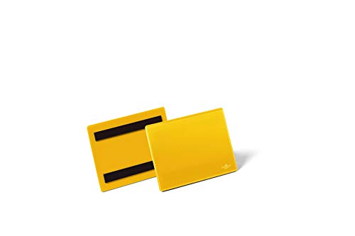 Durable Magnetic Document Sleeve A6 Landscape, Pack of 50 Pieces, Yellow,175604