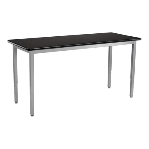 NPS SLT 8 Series 24x60" Metal Science Lab Table with HPL Top in Black