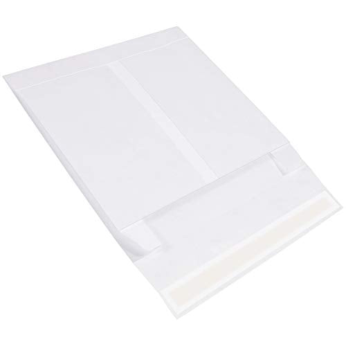 Caja Shipping Tyvek Expandable Envelopes, 12" x 16" x 4", White, 50/Case