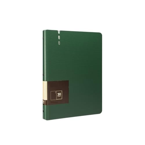 Filing Envelopes A4 Folder with Transparent Inserts Multi-Purpose Thickened Data File Storage Book Office Supplies Plastic Folders(Green)