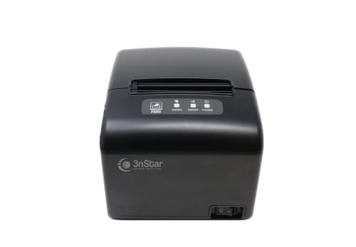 3nStar Thermal Receipt Printer 80mm | USB + Wi-Fi/Bluetooth/Serial | 260mm/s | POS Compatible for Retail, Restaurants, and More – RPT006 Series (USB+ETH+WiFi)