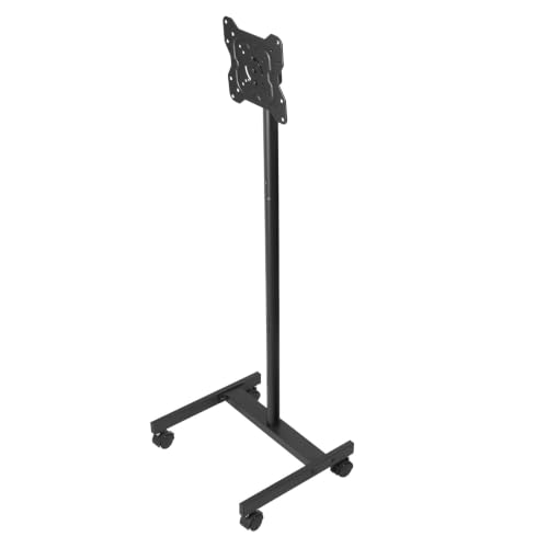 Olling Mobile TV Cart, Portable Stand with Swivel Wheels for 17‑55 Inch Screens, Adjustable Orientation Holds Up to 44 Lbs for Home, Office and Outdoor Use