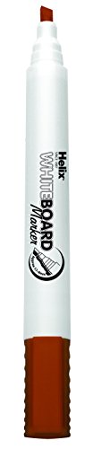 Helix Whiteboard Dry Wipe Marker Pens Chisel Tip x8 (Assorted)