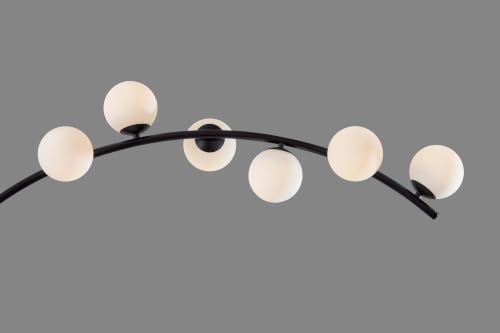 Adesso Black LED Arc Lamp with Circadian Switch