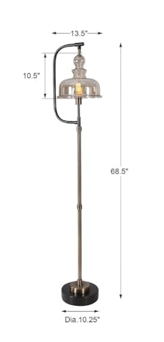 Uttermost Elieser 1 Light Industrial Floor Lamp 28193-1