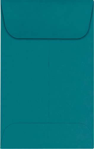 LUXPaper #1 Coin Envelopes | 2 1/4" x 3 1/2" | Teal | 80lb. Text | 1,000 Qty